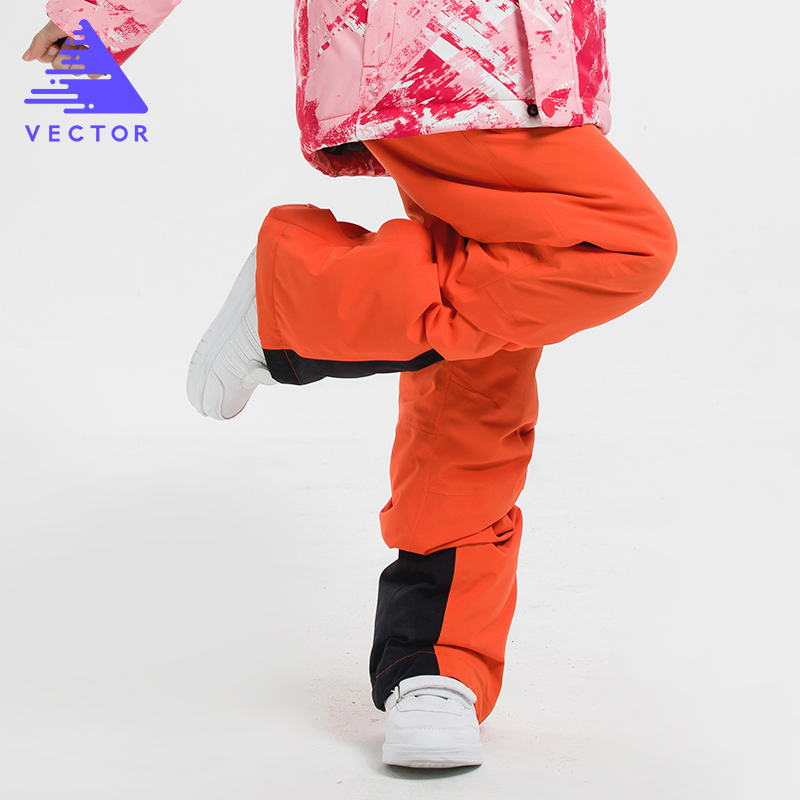 VECTOR Outdoor Skiing Pants for Boys and Girls Winter Wind-proof, Waterproof, Air-permeable and Heating Single and Double Skiing Pants for Children
