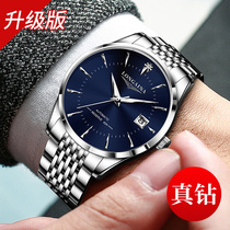 Swiss famous watch mens fully automatic mechanical watch watch waterproof ultra-thin fashion belt ten brands