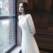 Evening dress dress female French gift light luxury niche high-end usually can wear temperament banquet 2021 New engagement