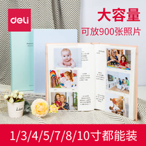 Del 5 inch 6 inch 10 inch photo album family album album large capacity insert childrens baby growth commemorative album record album set vertical birthday album thin storage book 3 inch