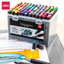 Dei Stationery 70800 Mark Pen Double Head Hand-painted Design Set 108 Color 80 Color 60 Color 48 Color Student