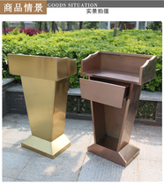 Stainless steel white lectern Outdoor sentry booth duty desk Registration table Welcome reception desk Speech chair