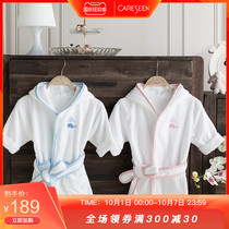 Carson 2021 spring and summer new cotton childrens bathrobe cotton water absorbent quick-drying big childrens special hooded bathrobe