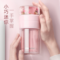 Tea separation Cup double-layer tea cup household female portable water Cup Net red thermos cup insulated tea cup