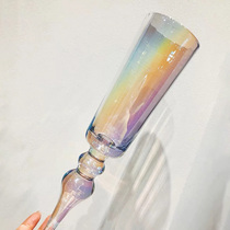 Fairy tale color fairy cup pumpkin dazzling rainbow champagne glass handmade crystal glass wine wine glass sweet wine glass
