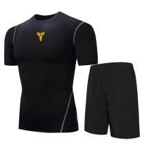Sports suit men quick dry tights short sleeve gym basketball training suit running morning run night running equipment summer