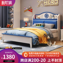  Childrens bed Boy single bed furniture set combination 1 5 meters soft bag simple girl functional bed Teen bed