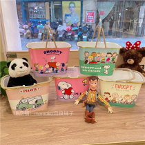 Snoopy storage basket cute cartoon plastic multifunctional thick storage toy basket portable basket bath basket