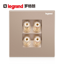Rogrand switch socket Yijing two four-hole audio 86 karaoke sound speaker socket jack socket