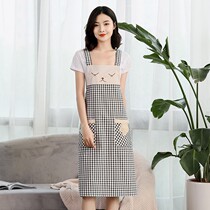 Summer 2021 New sleeveless apron home kitchen waterproof oil-proof women fashion cotton cute work clothes waist