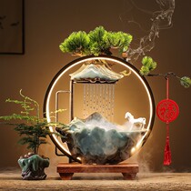 Zhaocai flowing water ornaments water circulation humidification fountain living room entrance office desktop creative decoration opening gift