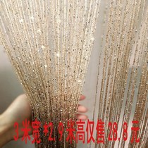 Finished silver wire curtain Encrypted wedding curtain Living room porch hanging curtain decorative door curtain tassel curtain partition curtain
