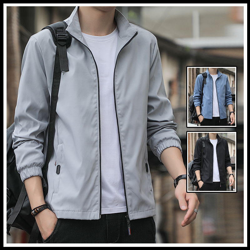 Men's 2023 New Summer Stand up Collar Versatile Casual Charge Coat Baseball Suit Trendy Spring and Autumn Men's Jacket