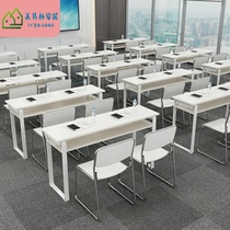 Educational institutions desks training table and chair primary and middle school students in painting shu fa zhuo class cram school long tables