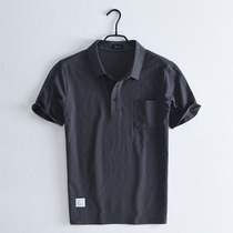 lapel cotton polo shirt mens thin casual 2021 summer new mens Paul shirt short-sleeved T-shirt tide brand