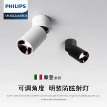Philips light lamp adjustable angle household anti-glare wash wall single round small ceiling folding rotating downlight