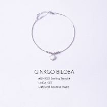 Female S925 sterling silver anklet light luxury niche design sense Lady shell fritillary pendant birthday gift lover ins ins ins