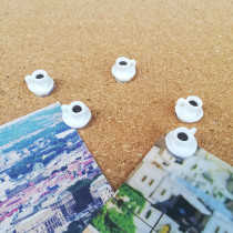 2 simulation coffee cups creative plastic small push pins restaurant customer wall decoration color photo wall Press nail