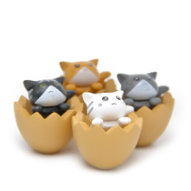 Japanese cute creative hot-selling cute egg shell Enchanting cat hand diy micro landscape gardening doll