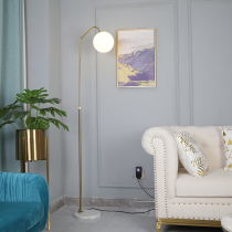 Nordic floor lamp ins Living room bedroom LED remote control bedside design sense Golden light luxury sofa side vertical table lamp