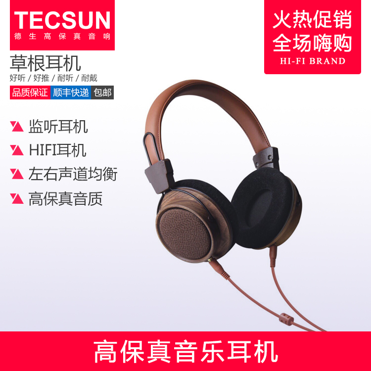 Tecsun/Deshengcaogen Headphones High Fidelity HIFI Headphones for Music Monitoring