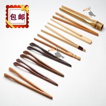 Bamboo tea clip Ebony teacup Tea clip Wooden tweezers Solid wood Kung Fu tea set Tea ceremony spare parts