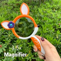Outer single export cute deer cartoon children kindergarten insect Observer 3 5 times handheld magnifying glass