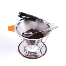 304 stainless steel coffee tea set Tea filter Filter funnel ultrafine filter for commercial milk tea shop