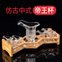 Creative antique wine bottle glass white wine cup small wine dispenser ancient Emperor Cup home Personality 2 two sets
