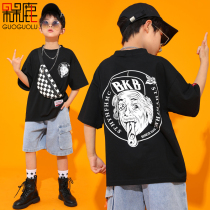 Boys summer suit Childrens clothing handsome and hip hop Chaude summer clothing CUHK Scout boys Short sleeves Street dance clothes