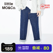 little moco childrens clothing Spring and Autumn new childrens handsome tooling pants boys jeans tide