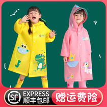 Children raincoat boys and girls 2021 kindergarten Primary School students poncho waterproof full body baby rain shoes set