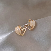 Ottles Discount Store Withdrawal Cabinet Clear Cabin Pick Up Missed Round Pearl Cat Eye Stone Pearl Eardrop Ear Nail Female summer accessories QE