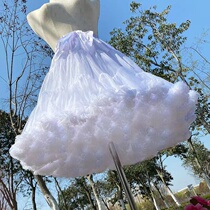 lolita skirt brace cloud ultra-fluffy soft yarn No bone lining skirt half body dress fluffy skirt 55CM Lolita skirt brace