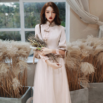 Chinese bridesmaid dress 2021 new summer Xiuhe Bridesmaid group sister dress skirt female fairy quality Chinese style is thin