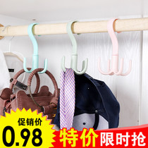 360-degree rotatable Bag Hanger scarf scarf storage rack nail-free adhesive hook creative multifunctional belt shelf