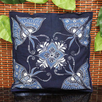Miao characteristics handicraft batik painting cushion pillow cover Home restaurant decoration fabric cushion Sofa cushion cover