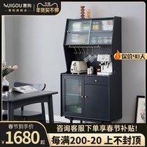 Solid wood sideboard wall integrated high cabinet small family luxury living room wall locker kitchen cupboard locker
