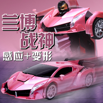 Remote control car toy four-wheel drive childrens deformation super Donkey Kong robot charging gesture sensing drift boy