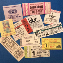 Concert ticket stub card Rock band oasis blur Bowie beatles phone case