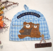 Foreign trade listed toilet dressing room storage small bag-parent mother and child Bear NO 7 = fabric
