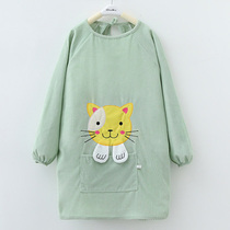 Great Boy Light Core Suede Big Code Cute Hood Clothing Anti Dirty Children Waterproof Eating Boy Girl Spring Summer Big Ocean Qi