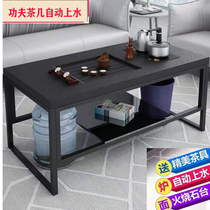 Stainless steel fire stone kung fu tea table marble tea table simple office coffee table with induction cooker simple modern