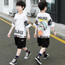Boys summer clothes suit 2022 new children Summer clothes CUHK Boy short sleeve Chauding boy handsome fashion boy handsome