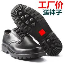 Positive Dress Business Military Hook Shoes Lacing Square Head Combat Training Bulk Leather Shoes Casual Male Tooling Special Soldier Labor Shoes