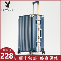  Playboy suitcase female 24 suitcase Male rod mute universal wheel Durable password boarding box strong