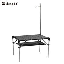 Outdoor ultra-light aluminum alloy portable folding table stitchable camping picnic barbecue table multifunctional stall table