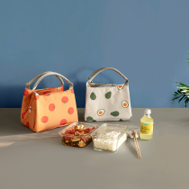 Bento bag handbag round thickened insulation rice bag Children office workers with rice bag cute lunch box bag hand carry