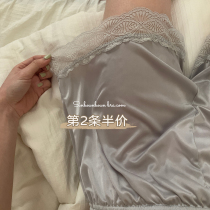 Xin help Bra ice silk not curbside extras outside wearing shorts girls sleep pants anti-walking light lace safe to hit bottom pants women