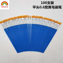 100 flat head pen soft hair hook line pen childrens painting plaster paint enamel sharp hair ceramic lipstick